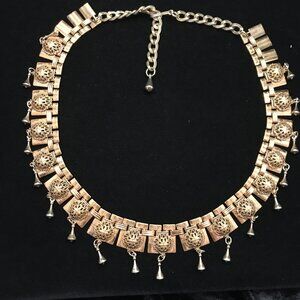 Vintage Neiger Bros necklace//filigree Art Deco bib choker